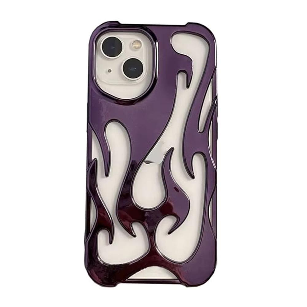 Perforated iPhone Phone Case with Flame Design Heat Dissipation Matte or Glossy Finish Protective Cover | Sansoti