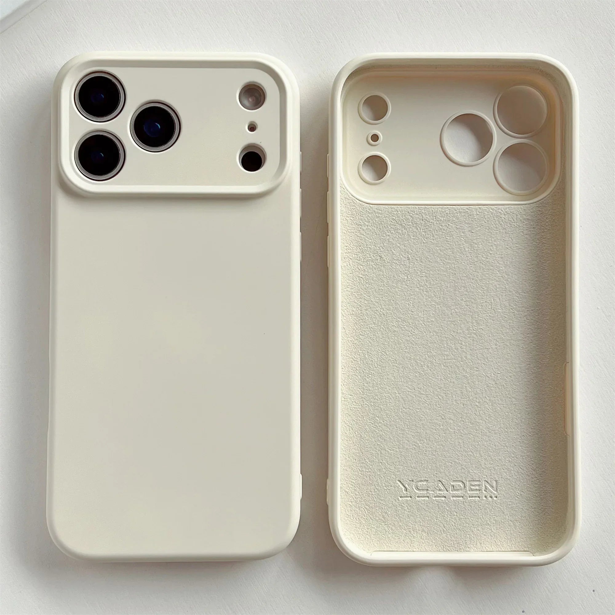 Soft Silicone iPhone Case with Raised Edge Camera Protection 14 15 16 17 Minimalist Style | Sansoti