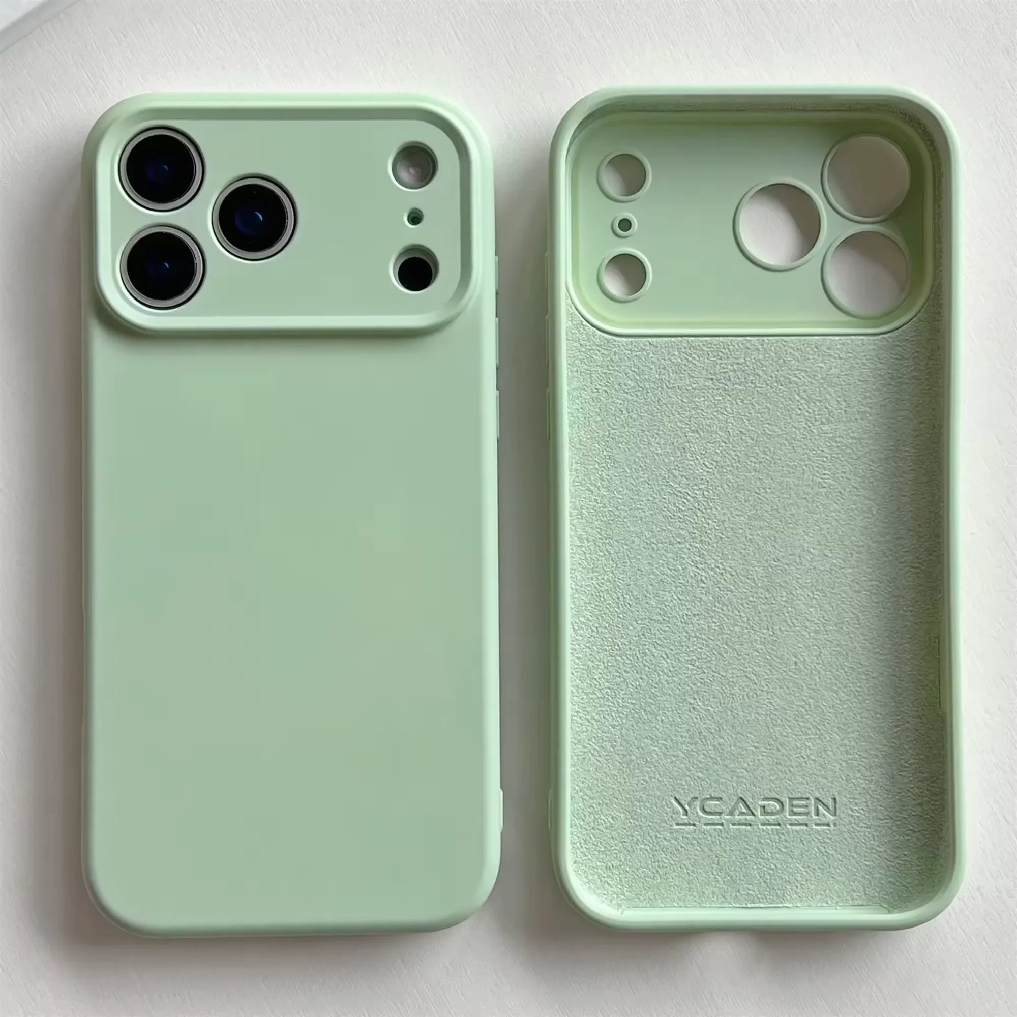 Soft Silicone iPhone Case with Raised Edge Camera Protection 14 15 16 17 Minimalist Style | Sansoti