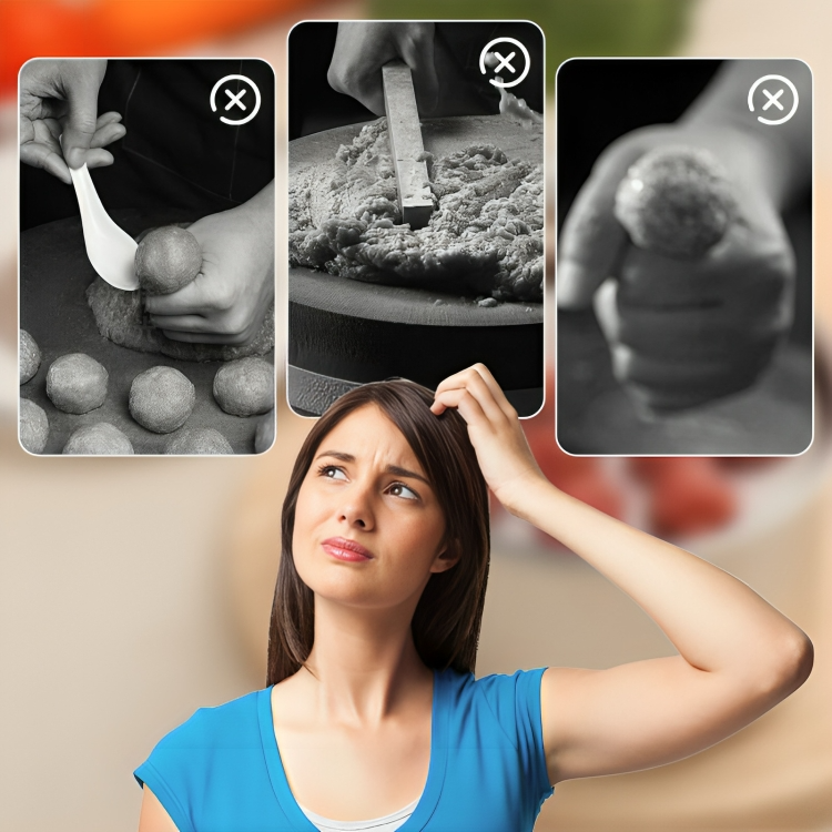 Moule à boulettes en acier inoxydable pour boulettes de viande, falafels avec forme uniforme et préparation propre | Restfield