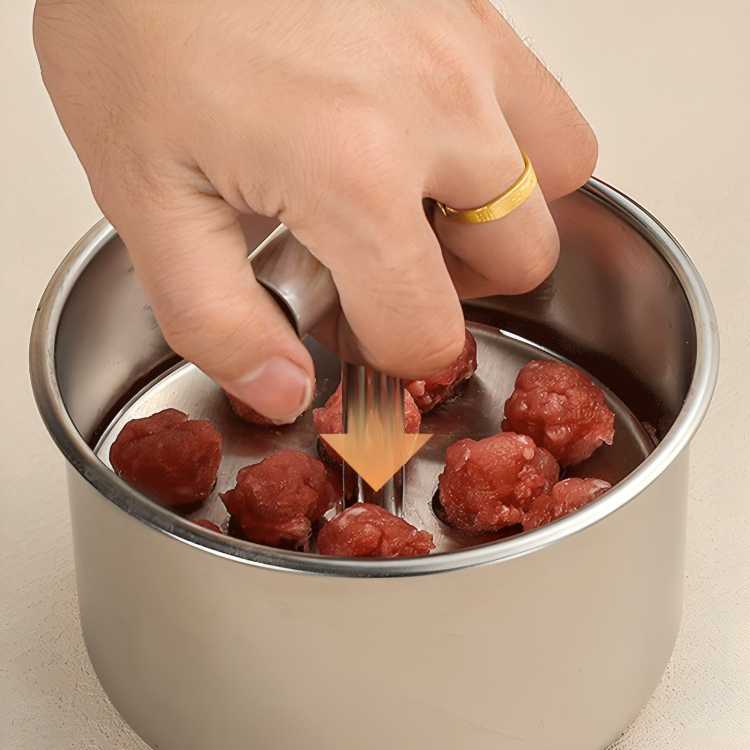 Moule à boulettes en acier inoxydable pour boulettes de viande, falafels avec forme uniforme et préparation propre | Restfield