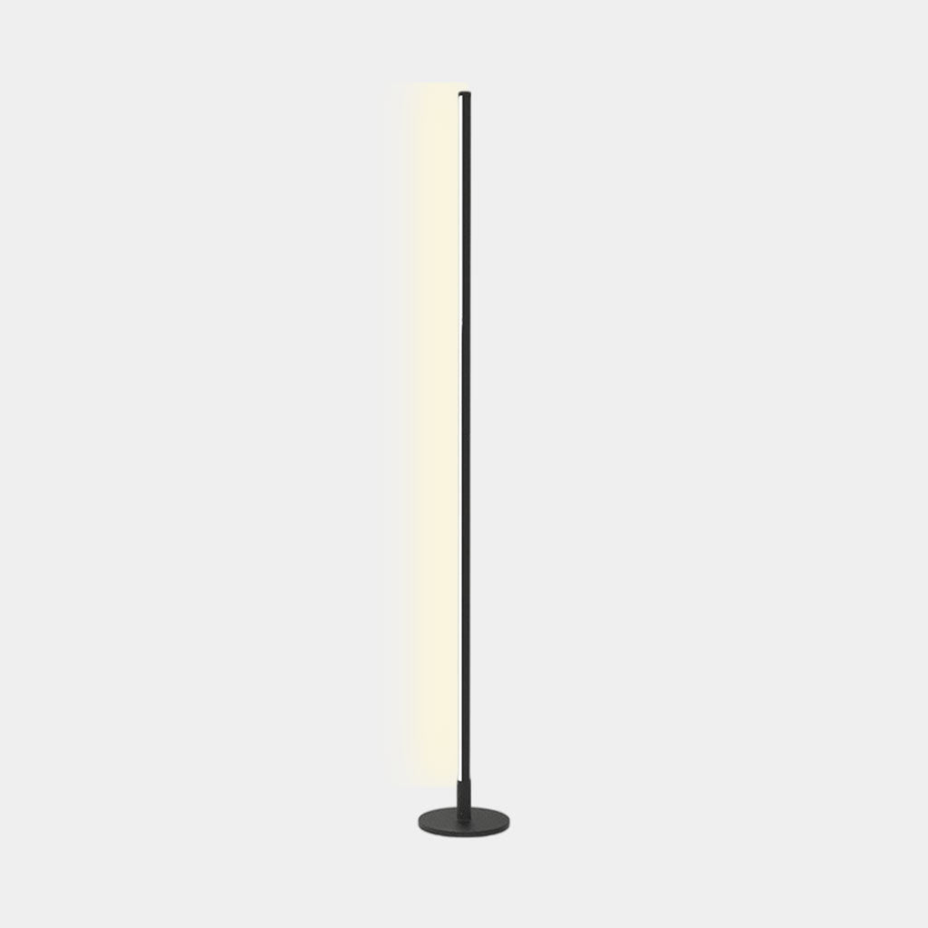 Schlanke dimmbare LED-Stehleuchte mit Fernbedienung, Aluminium, Eisen, Acryl, Schwarz Weiß, modern, minimalistisch | Sansoti