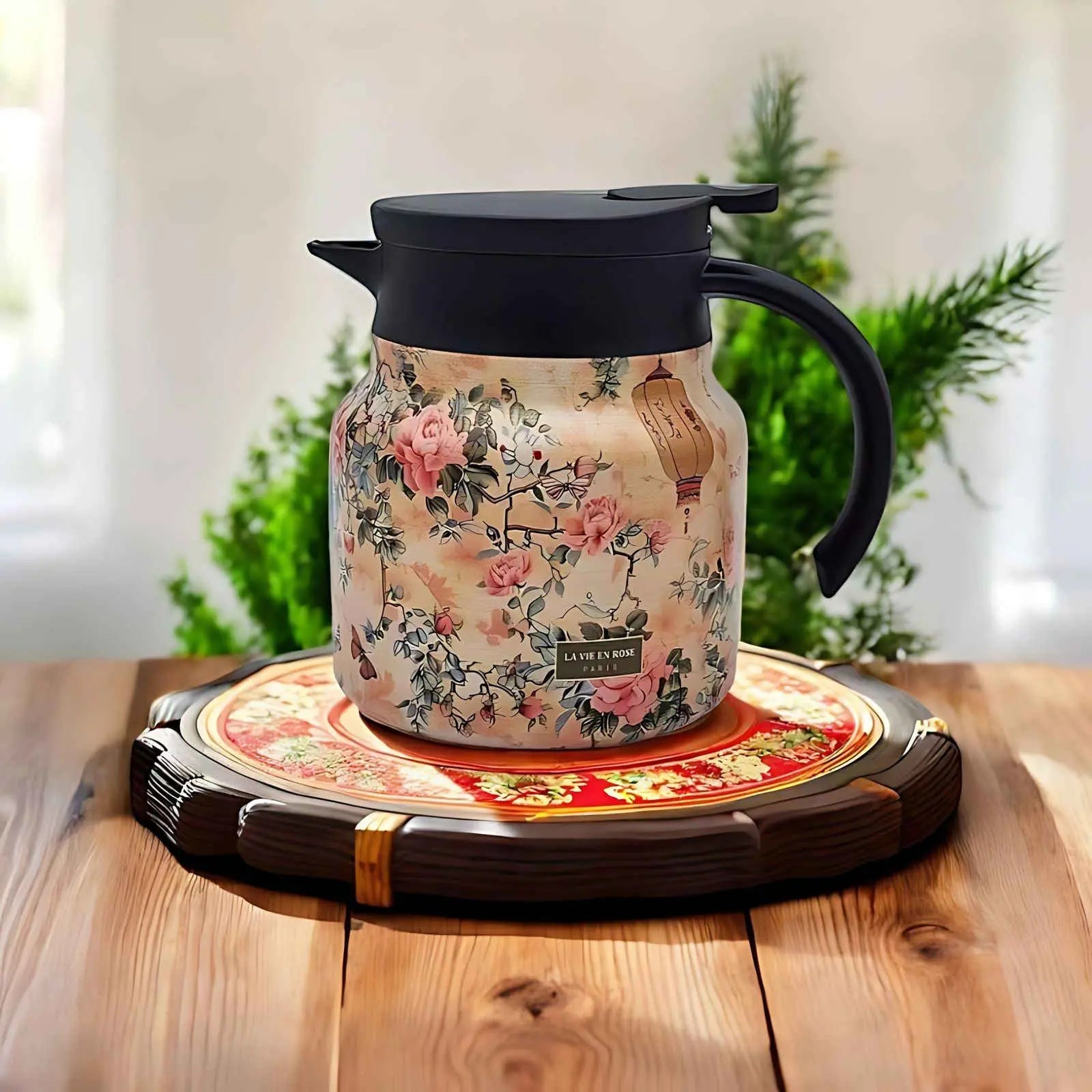 Théière Acier Inoxydable 316 Vintage Fleurs Infuseur Intégré Isolant Thermique Premium | Restfield