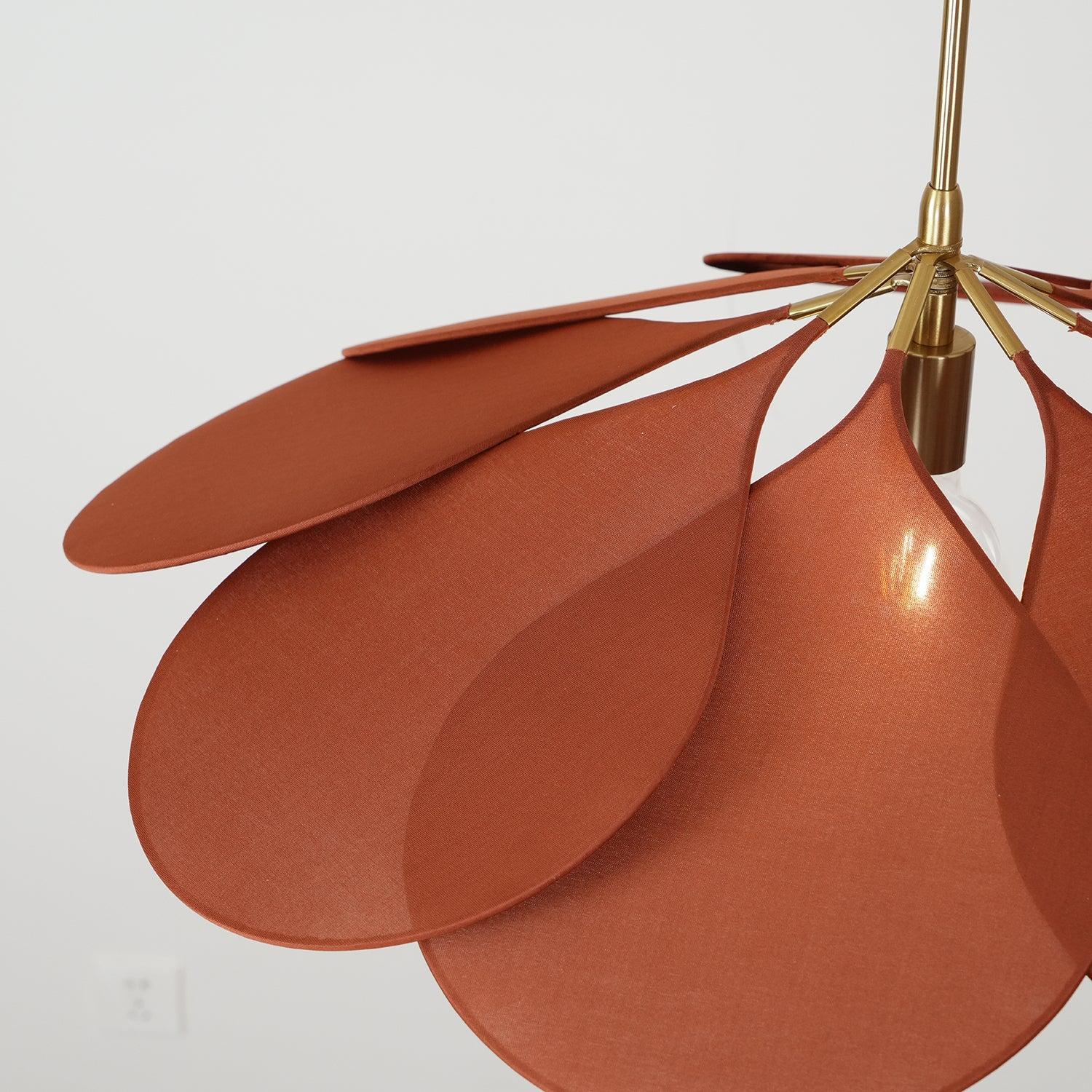 Hängelampe Blume Stoff Vintage E27 Warmweiß 50-80cm Wohnzimmer Schlafzimmer Esszimmer