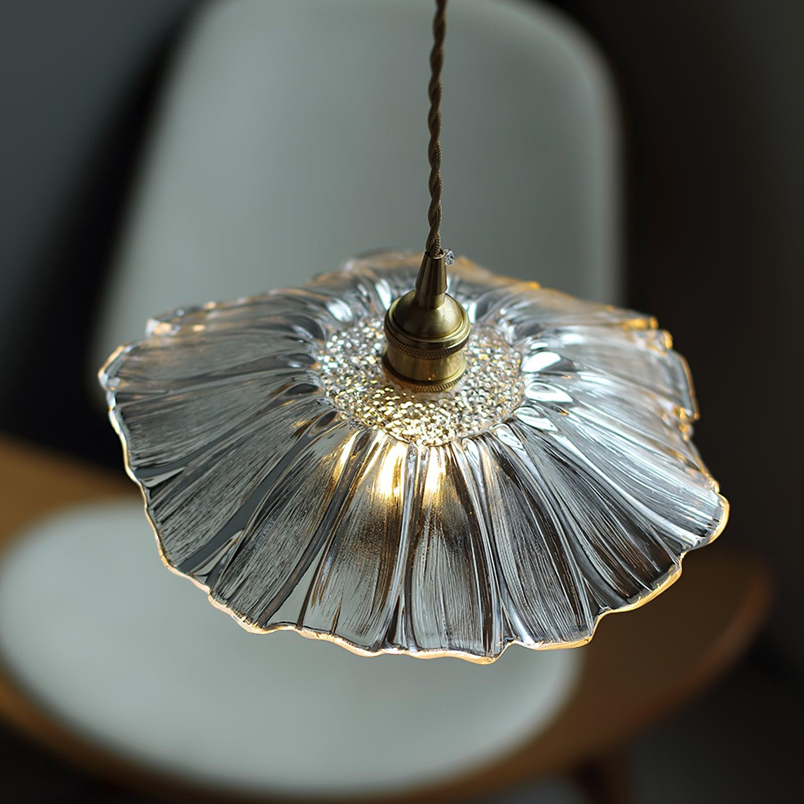 Hanglamp Bloem Glas Retro Transparant Koper E27 Vintage Keuken Eettafel | Sansoti