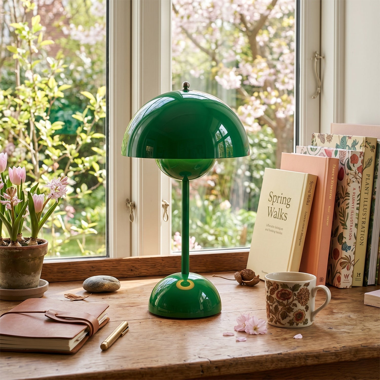 Draadloze Tafellamp met Geïntegreerde LED Accu — Dimbaar 3000K-6000K | Icoon Scandinavisch Design | Sansoti