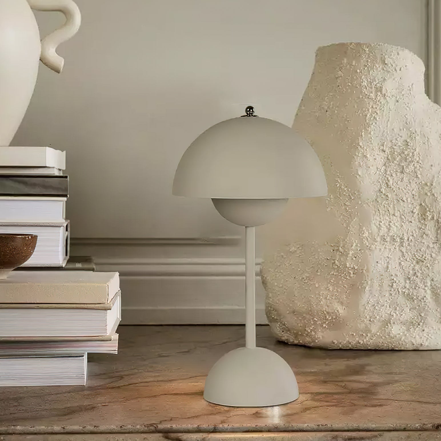 Draagbare Tafellamp met Oplaadbare Accu en Aanraakbediening – Snoerloze LED-lamp met 3 Kleurtemperaturen voor Binnen en Buiten | Sansoti