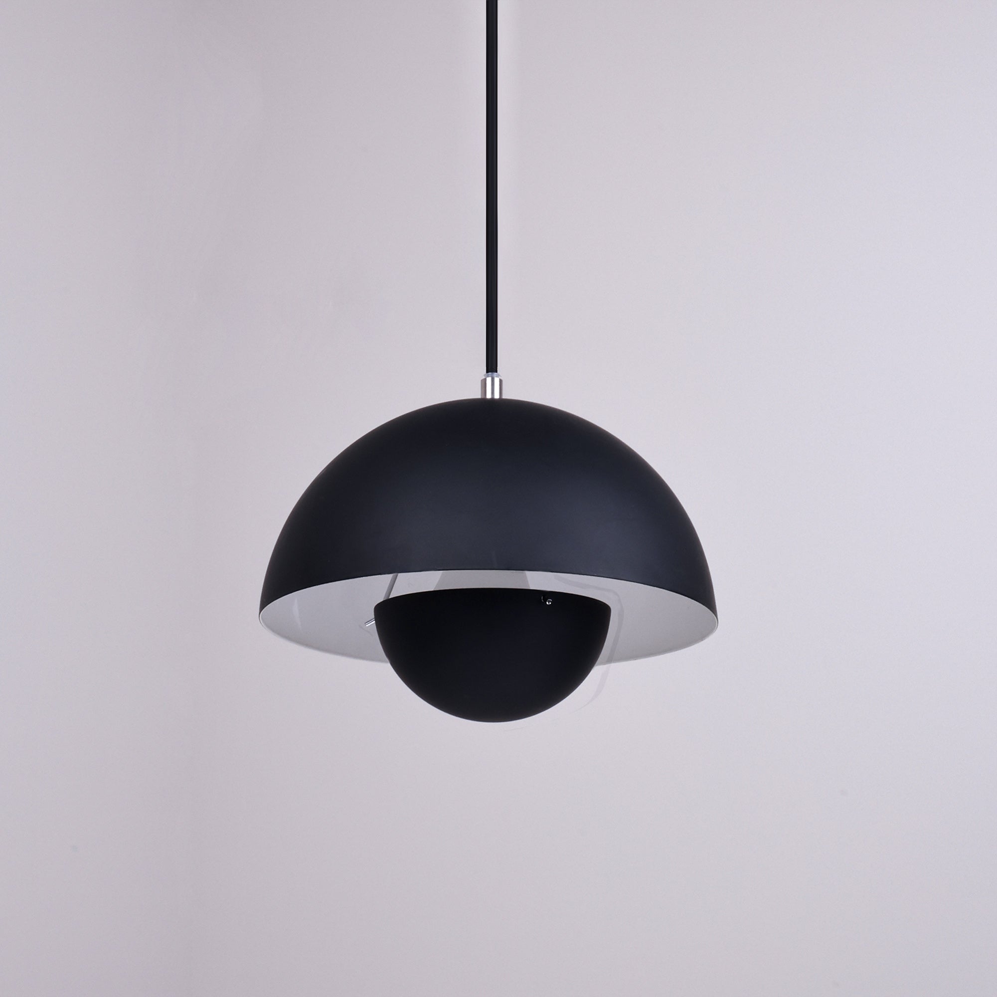 Ronde Hanglampen in Scandinavisch Design – Dubbele Halfbolvorm met Verstelbare Draad – E27/G9 – Verkrijgbaar in 16 Kleuren | Sansoti