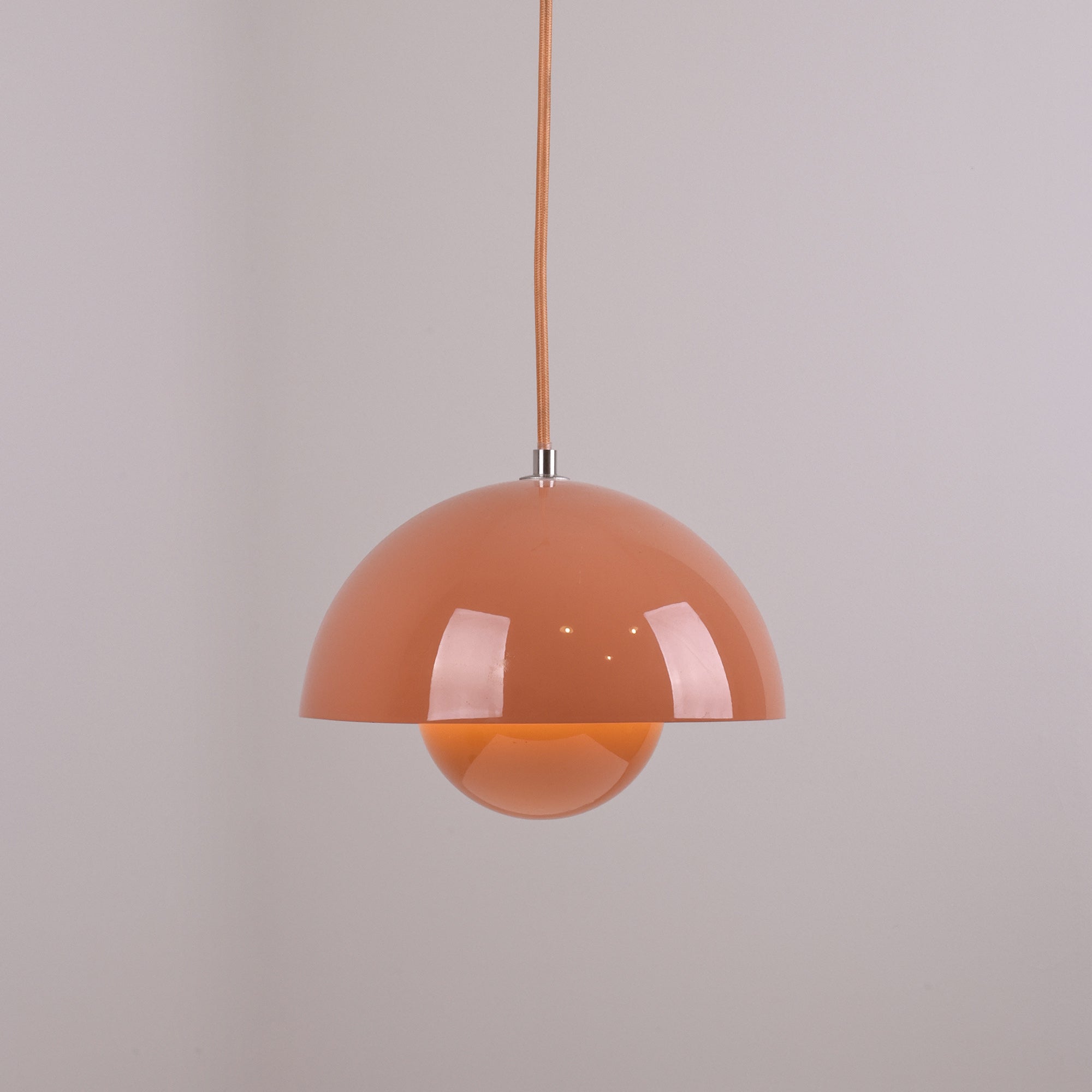 Ronde Hanglampen in Scandinavisch Design – Dubbele Halfbolvorm met Verstelbare Draad – E27/G9 – Verkrijgbaar in 16 Kleuren | Sansoti