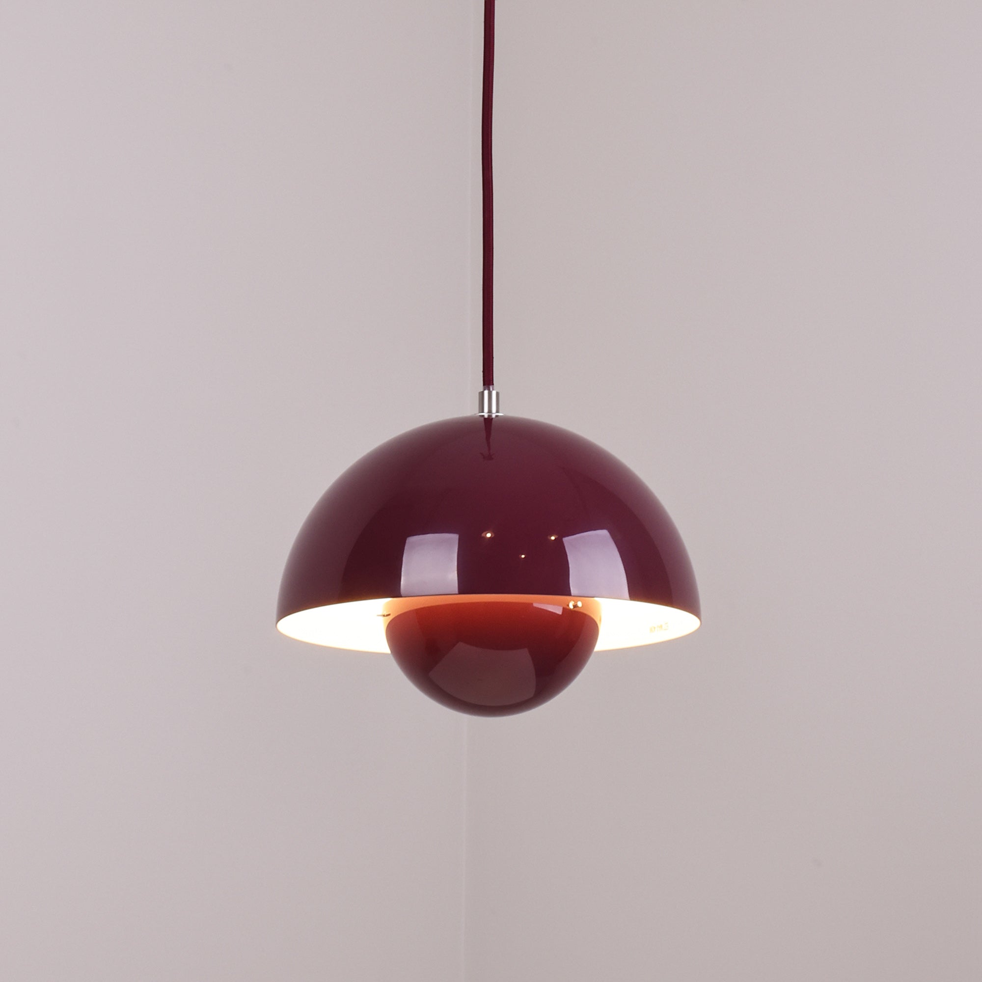 Ronde Hanglampen in Scandinavisch Design – Dubbele Halfbolvorm met Verstelbare Draad – E27/G9 – Verkrijgbaar in 16 Kleuren | Sansoti