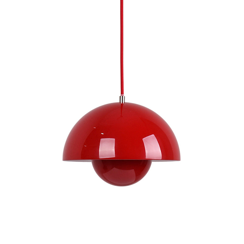 Ronde Hanglampen in Scandinavisch Design – Dubbele Halfbolvorm met Verstelbare Draad – E27/G9 – Verkrijgbaar in 16 Kleuren | Sansoti