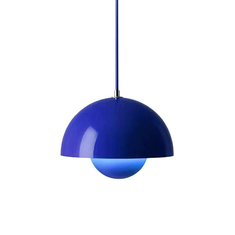 Ronde Hanglampen in Scandinavisch Design – Dubbele Halfbolvorm met Verstelbare Draad – E27/G9 – Verkrijgbaar in 16 Kleuren | Sansoti