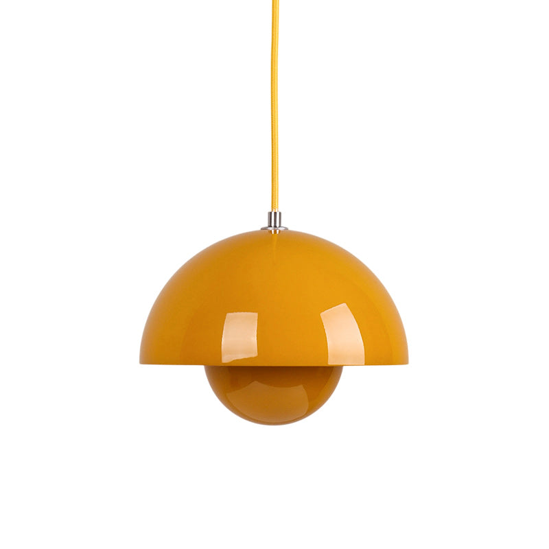 Ronde Hanglampen in Scandinavisch Design – Dubbele Halfbolvorm met Verstelbare Draad – E27/G9 – Verkrijgbaar in 16 Kleuren | Sansoti