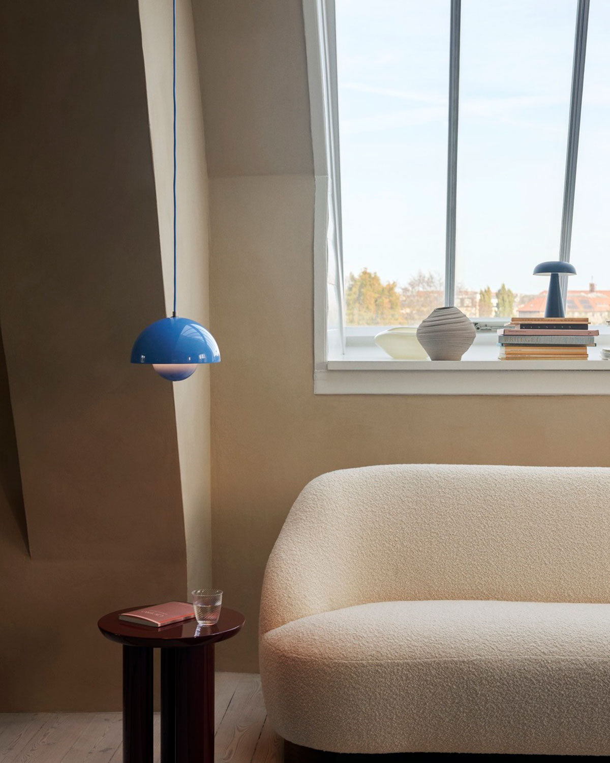 Ronde Hanglampen in Scandinavisch Design – Dubbele Halfbolvorm met Verstelbare Draad – E27/G9 – Verkrijgbaar in 16 Kleuren | Sansoti