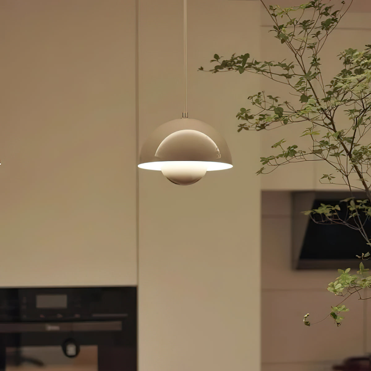 Ronde Hanglampen in Scandinavisch Design – Dubbele Halfbolvorm met Verstelbare Draad – E27/G9 – Verkrijgbaar in 16 Kleuren | Sansoti