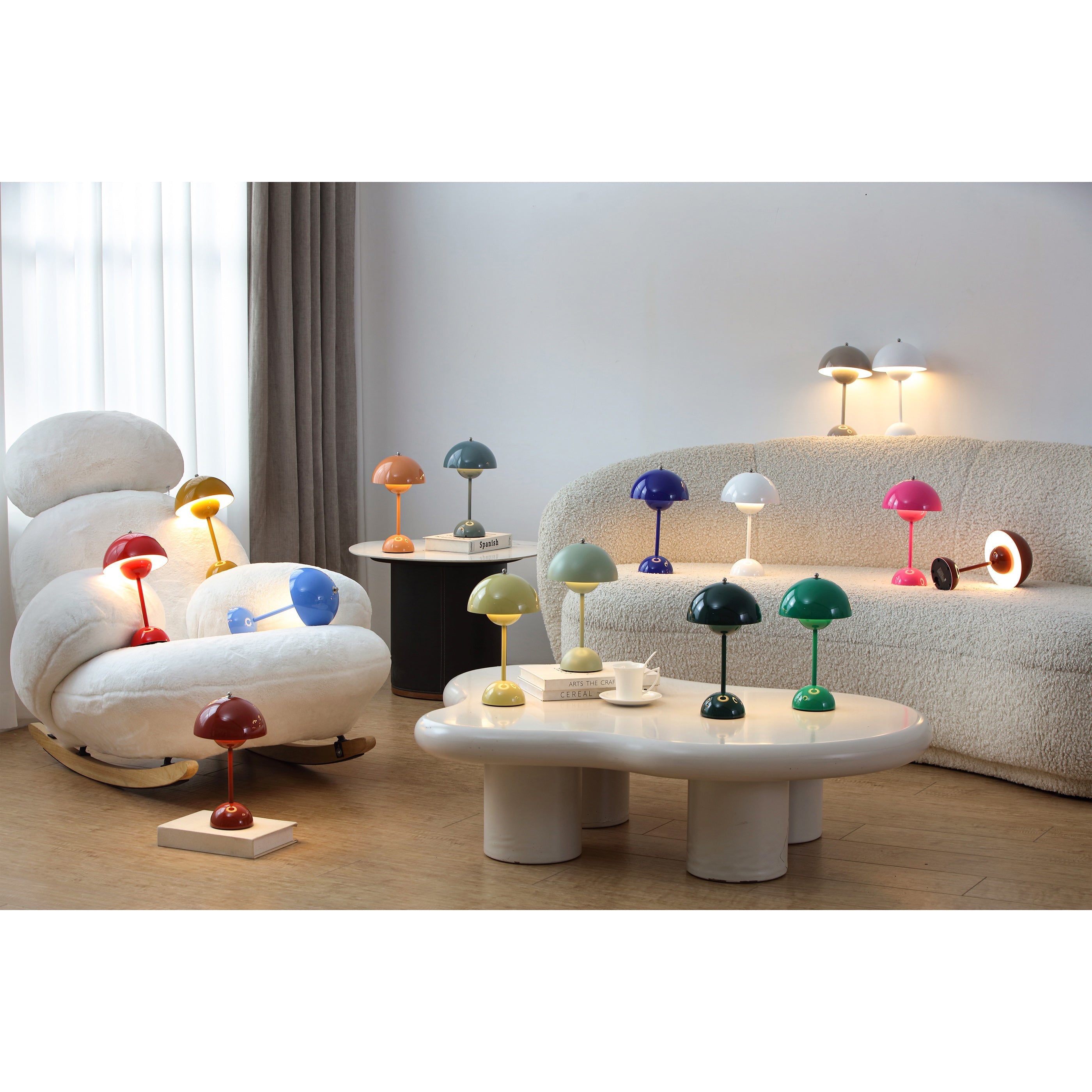 Draadloze Tafellamp met Geïntegreerde LED Accu — Dimbaar 3000K-6000K | Icoon Scandinavisch Design | Sansoti