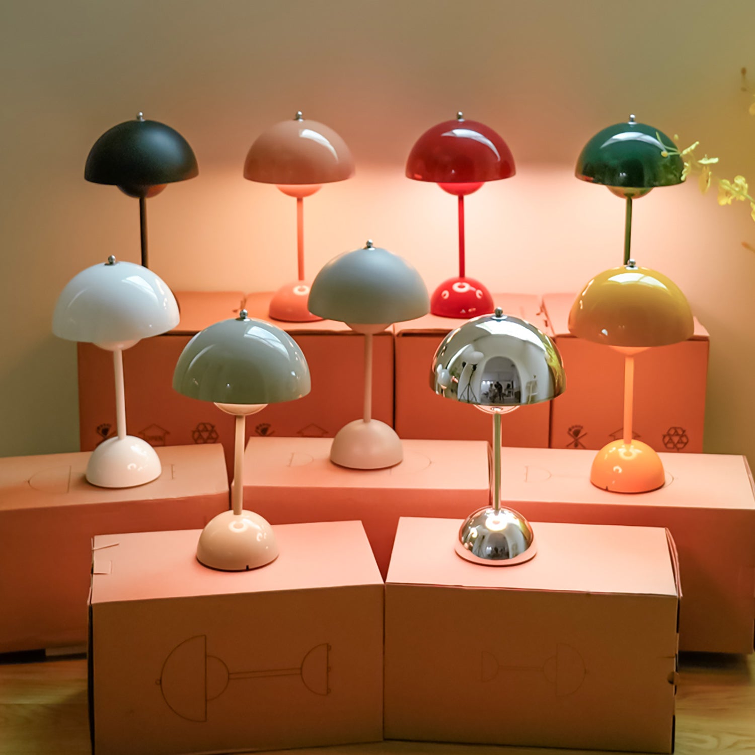 Draadloze Tafellamp met Geïntegreerde LED Accu — Dimbaar 3000K-6000K | Icoon Scandinavisch Design | Sansoti