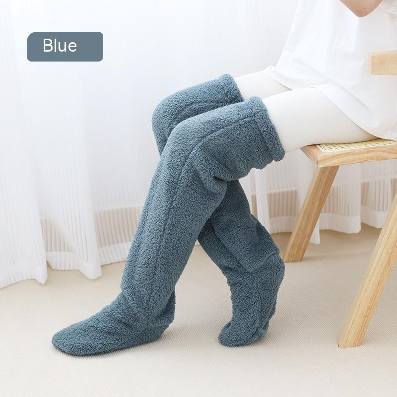 Pluche Kniesokken Polyester Antislip voor Winter Warmte Binnen Huis Ontspanning Thuiswerk Comfort Dames | Sansoti