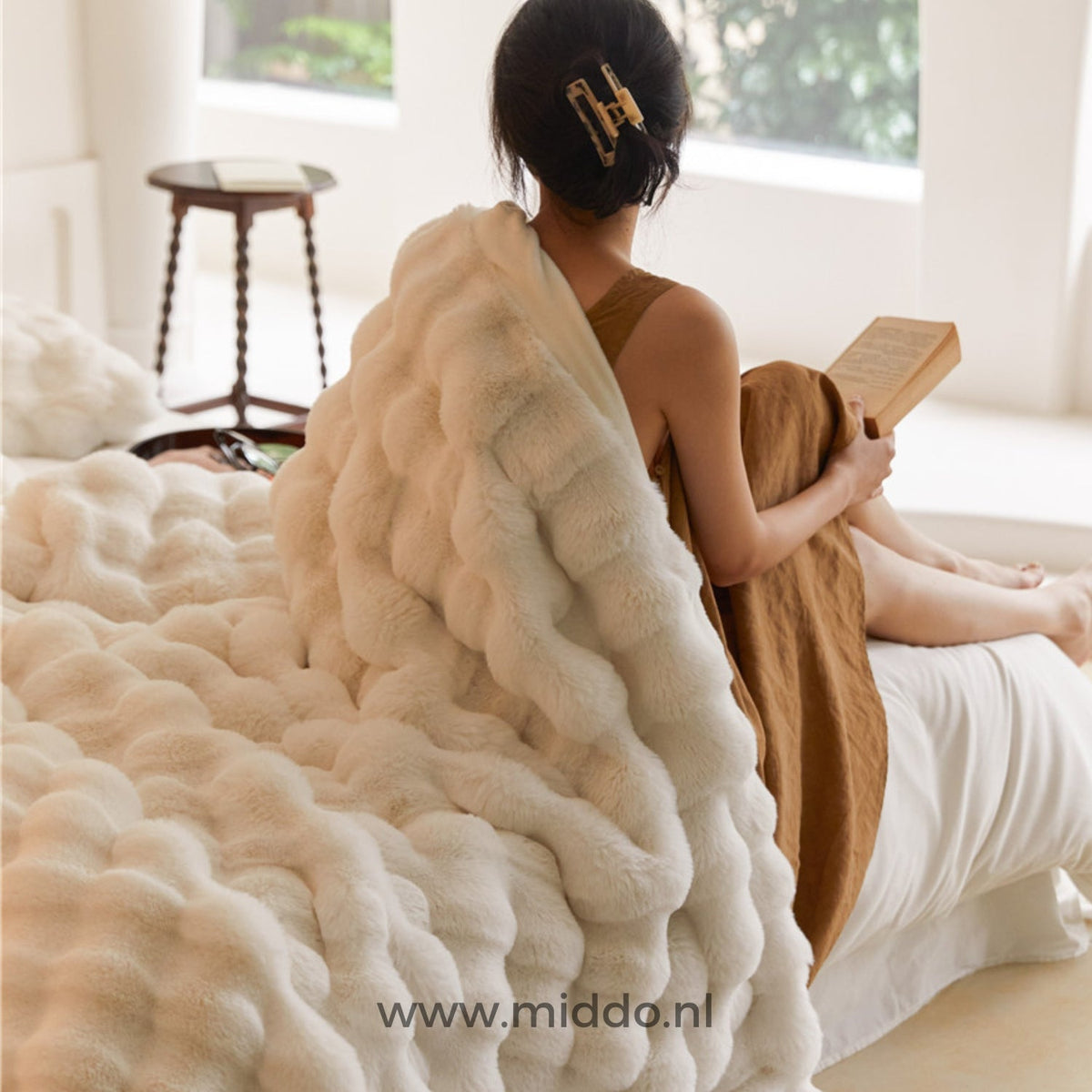 Teddydecke XL Beige Grau Rosa Blau Weiß – Besonders dicke, weiche, warme Kuscheldecke für Bett und Sofa | Sansoti
