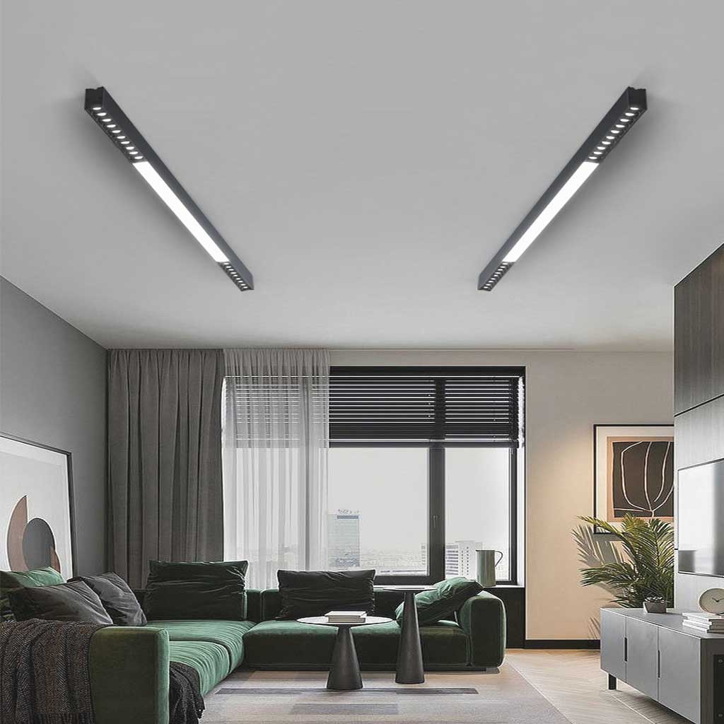 Flache Deckenleuchte Minimalistisch Lang Linear Blendfrei LED Dimmbar