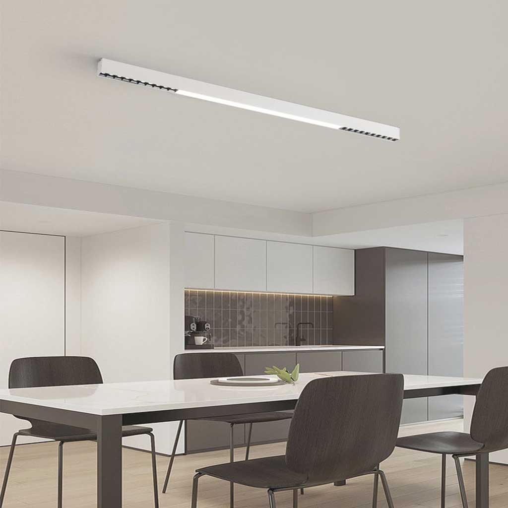 Flache Deckenleuchte Minimalistisch Lang Linear Blendfrei LED Dimmbar