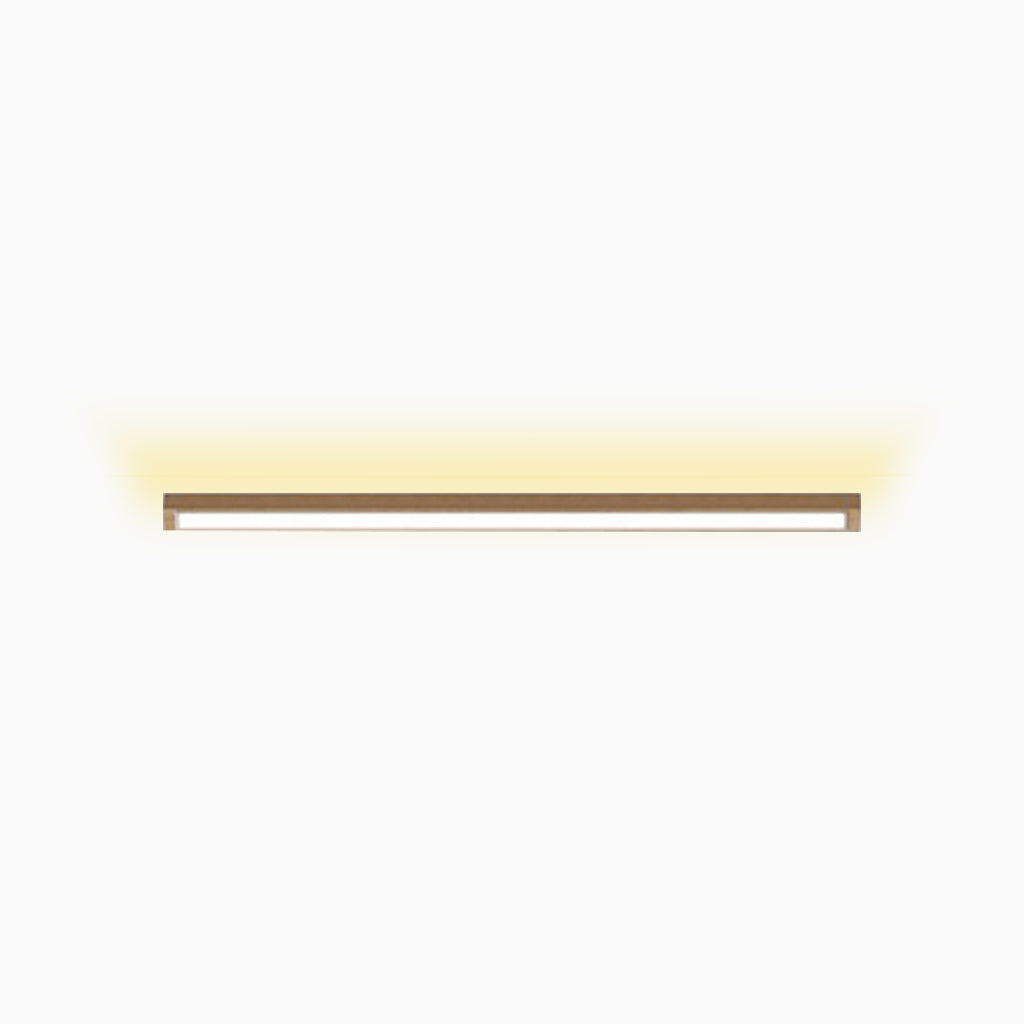 Lineaire Plafondlamp Hout 60-180cm LED Dimbaar 3 Lichtkleuren Smal Design voor Gang Hal Woonkamer Scandinavisch | Sansoti
