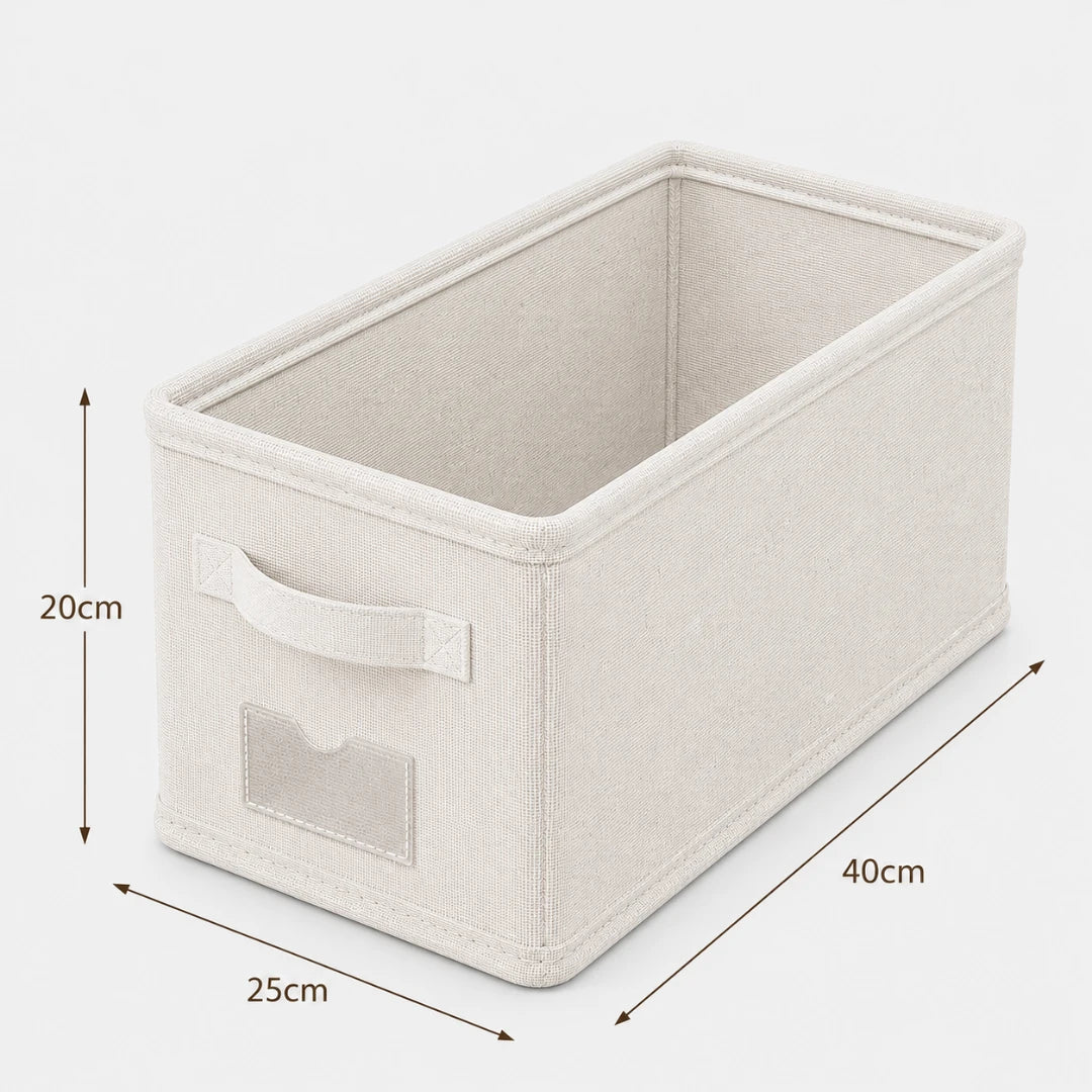 Opvouwbare Laden Organizer Linnen Katoen 40x25x20cm Kledingopslag Lade Verdeler Opbergsysteem voor Kast | Sansoti