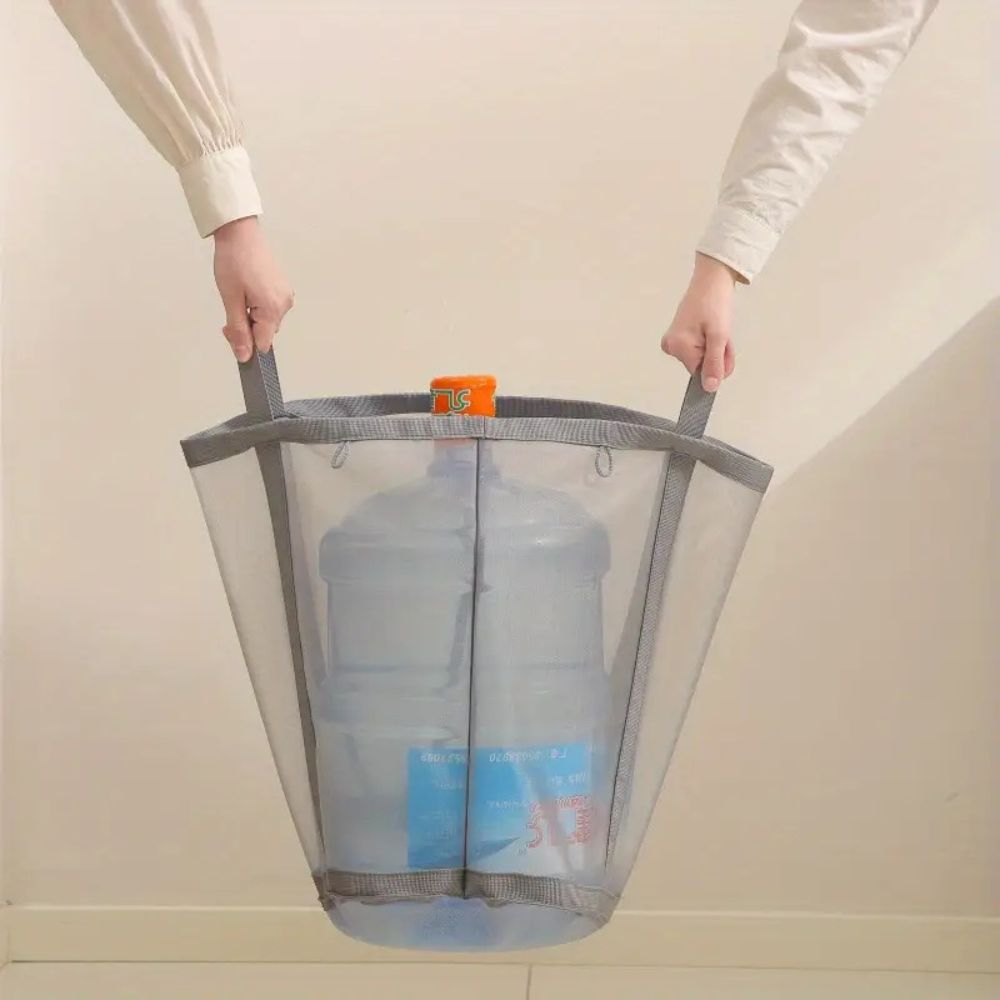 Inklapbare Wasmand met Mesh - Opvouwbare Wasgoed Opbergmand voor Slaapkamer en Badkamer - Lichtgewicht Ventilerende Wasbox met Hanglusje | Sansoti