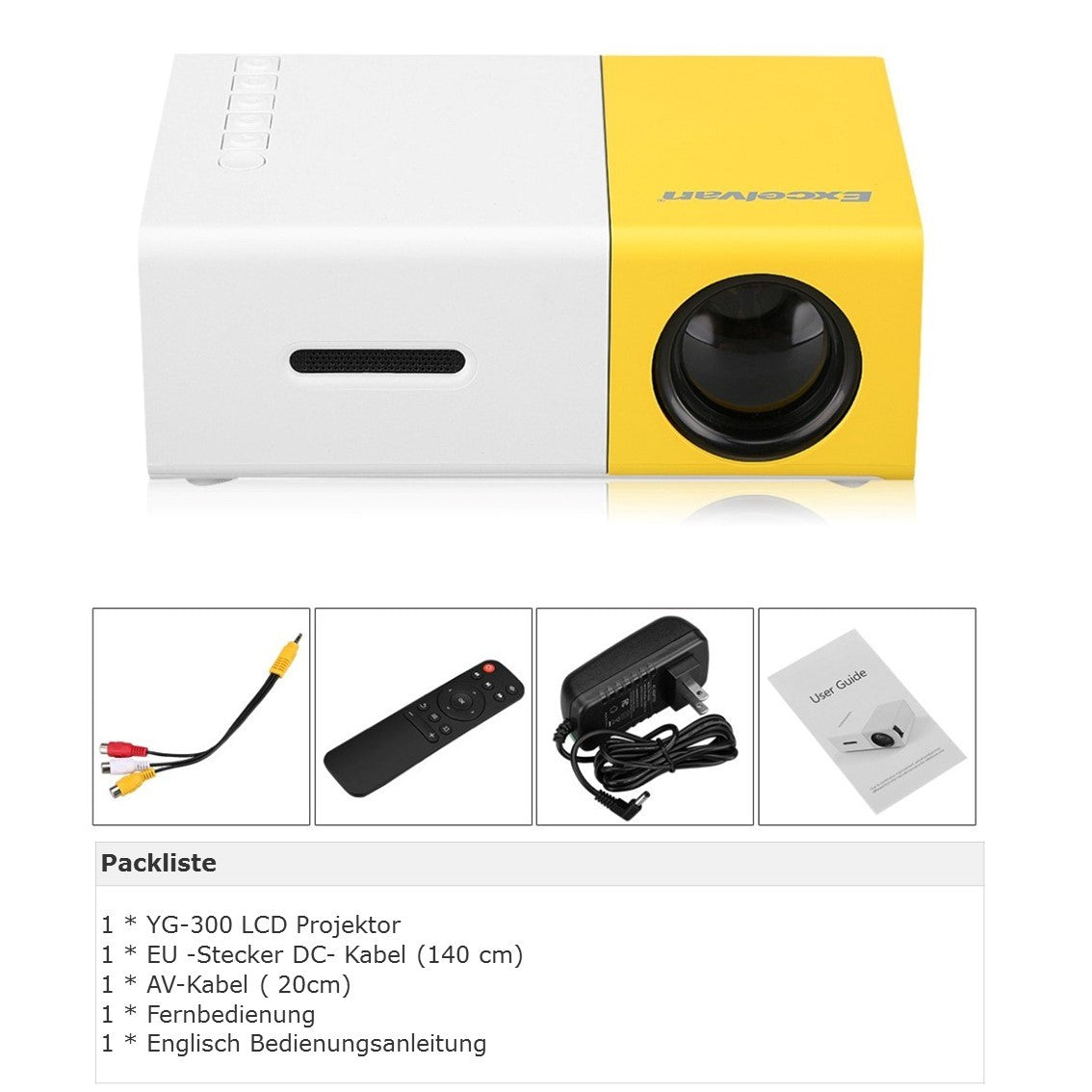 Compacte Mini-Beamer met LED-Projectie – Draagbaar Home Cinema Systeem voor Films en Series | Sansoti