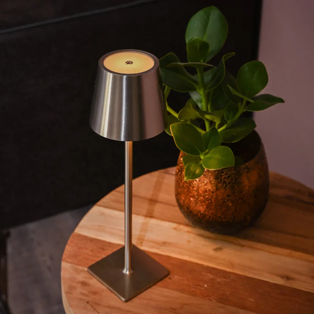 Draadloze Oplaadbare Tafellamp Touch Bediening IP65 Waterdicht Dimbaar Warm Koud Wit Licht Binnen Buiten | Sansoti