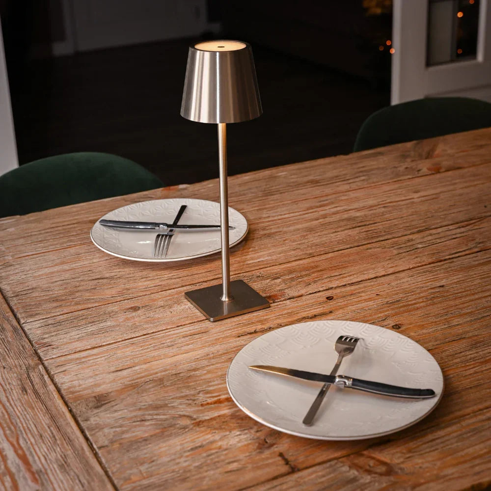 Draadloze Oplaadbare Tafellamp Touch Bediening IP65 Waterdicht Dimbaar Warm Koud Wit Licht Binnen Buiten | Sansoti
