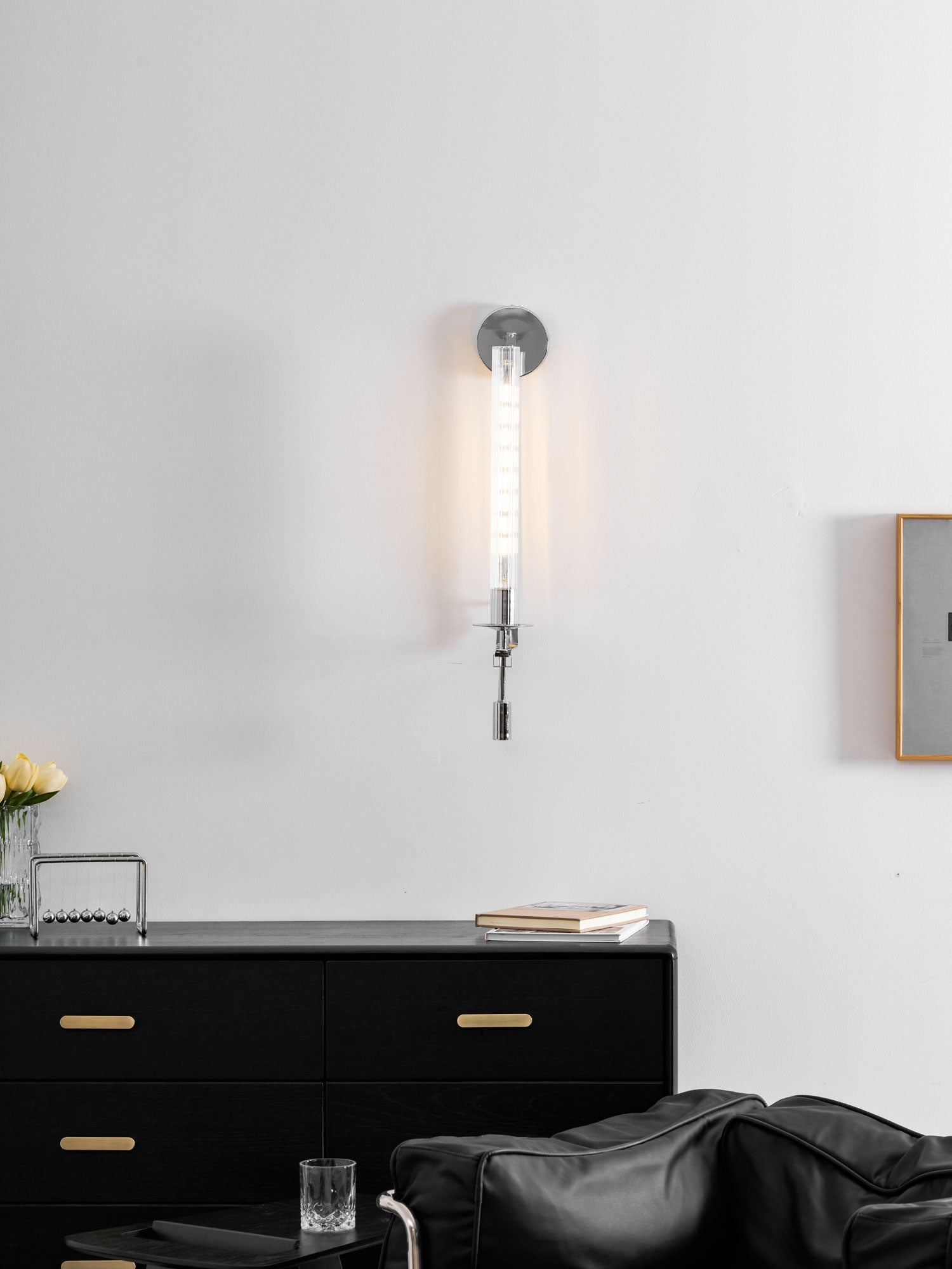 Klassieke Messing Wandlamp met Geribbeld Glas – 1940s Franse Stijl Cilinderlamp voor Gang Woonkamer Slaapkamer – E26 E27 Fitting – Enkel en Dubbel Lichtpunt | Sansoti