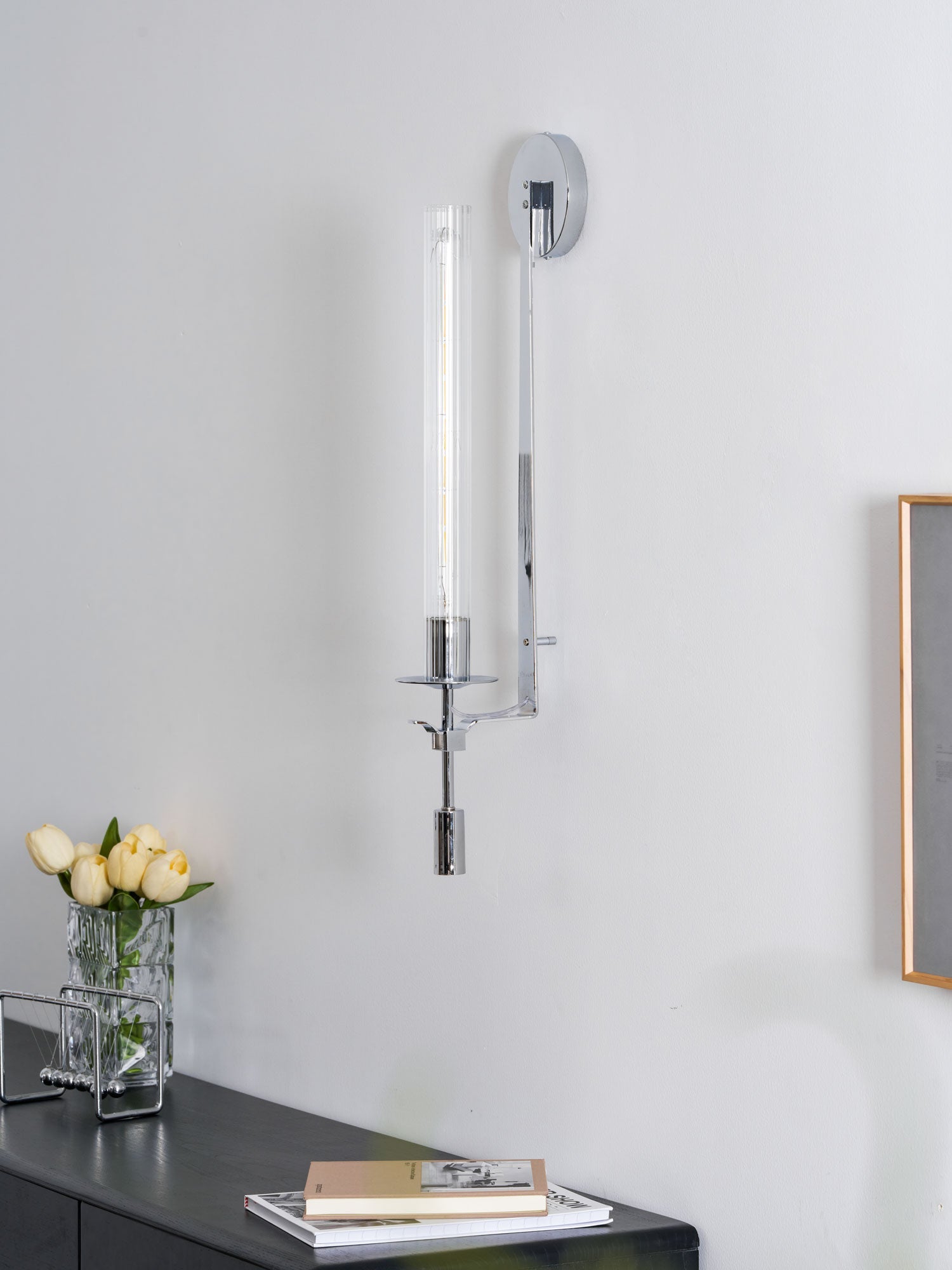 Klassieke Messing Wandlamp met Geribbeld Glas – 1940s Franse Stijl Cilinderlamp voor Gang Woonkamer Slaapkamer – E26 E27 Fitting – Enkel en Dubbel Lichtpunt | Sansoti