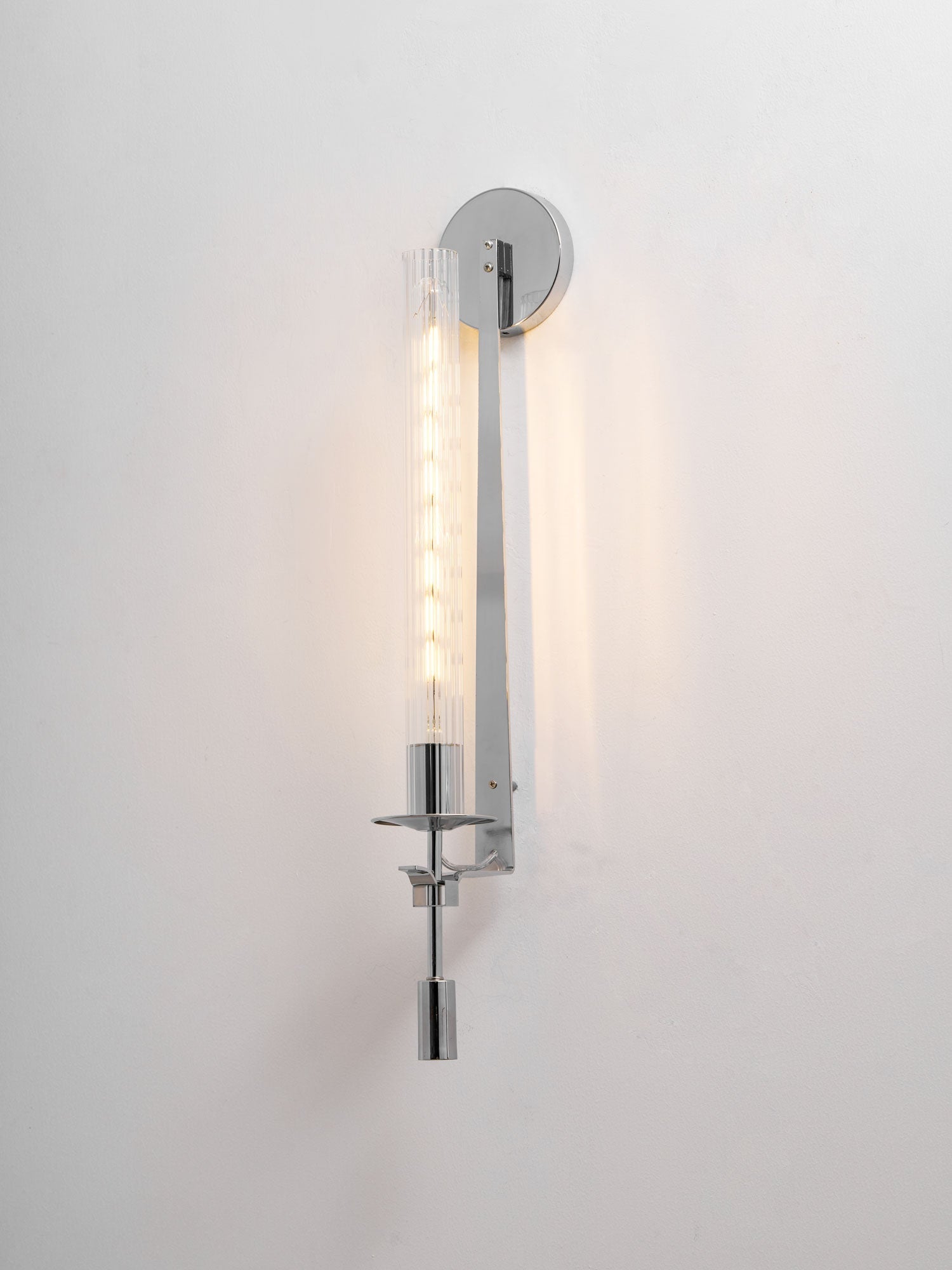 Klassieke Messing Wandlamp met Geribbeld Glas – 1940s Franse Stijl Cilinderlamp voor Gang Woonkamer Slaapkamer – E26 E27 Fitting – Enkel en Dubbel Lichtpunt | Sansoti