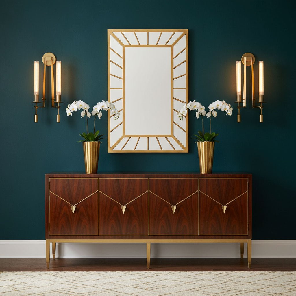 Klassieke Messing Wandlamp met Geribbeld Glas – 1940s Franse Stijl Cilinderlamp voor Gang Woonkamer Slaapkamer – E26 E27 Fitting – Enkel en Dubbel Lichtpunt | Sansoti