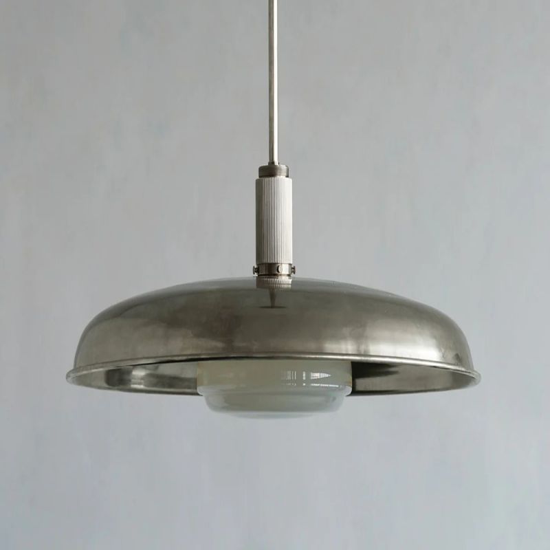 Suspension lustre en verre et métal, dimmable, blanc chaud, salle à manger, salon, design vintage, éclairage d’ambiance | Sansoti
