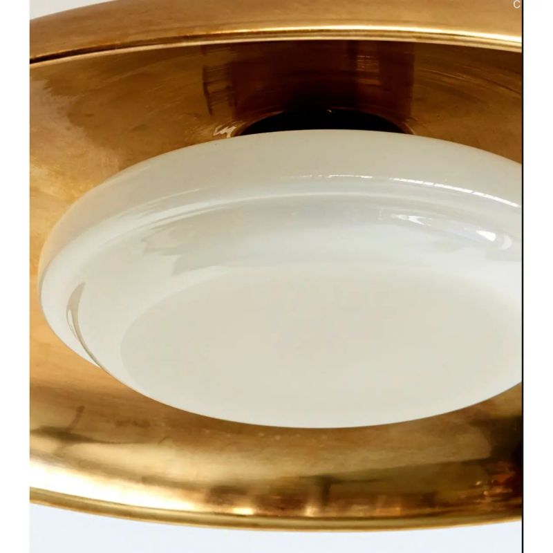 Suspension lustre en verre et métal, dimmable, blanc chaud, salle à manger, salon, design vintage, éclairage d’ambiance | Sansoti