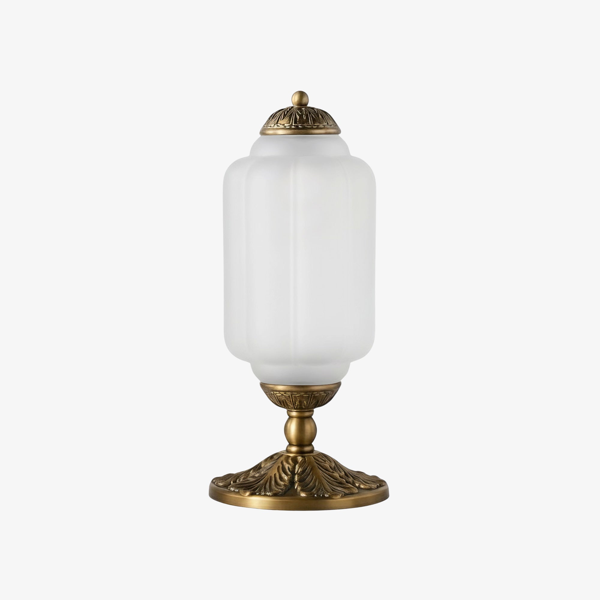 Glazen Tafellamp met Scallop Design Vintage Stijl Slaapkamer Woonkamer Accentverlichting Zwart Messing Matglas | Sansoti