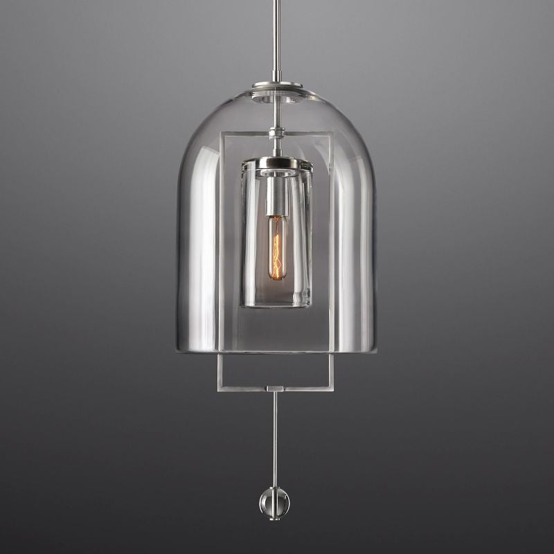 Lampa wisząca ze szkła i mosiądzu, regulowana w zakresie 71–270 cm, do jadalni, salonu, sypialni i restauracji, oprawa oświetleniowa | Sansoti