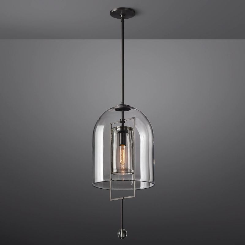 Lampa wisząca ze szkła i mosiądzu, regulowana w zakresie 71–270 cm, do jadalni, salonu, sypialni i restauracji, oprawa oświetleniowa | Sansoti