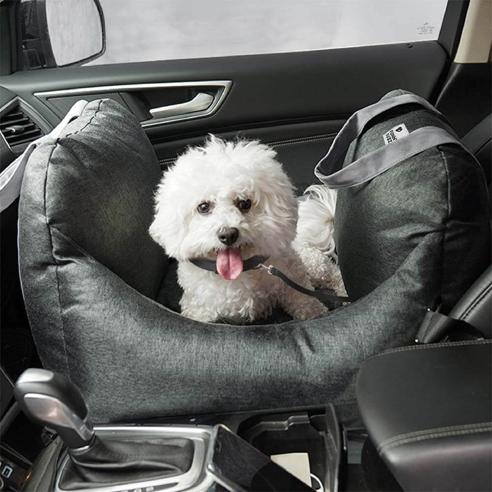 Autostoel Hondenmand First Class - Comfortabel Reiskussen voor Hond of Kat - Verstelbaar Wasbaar Autoreizen | Sansoti