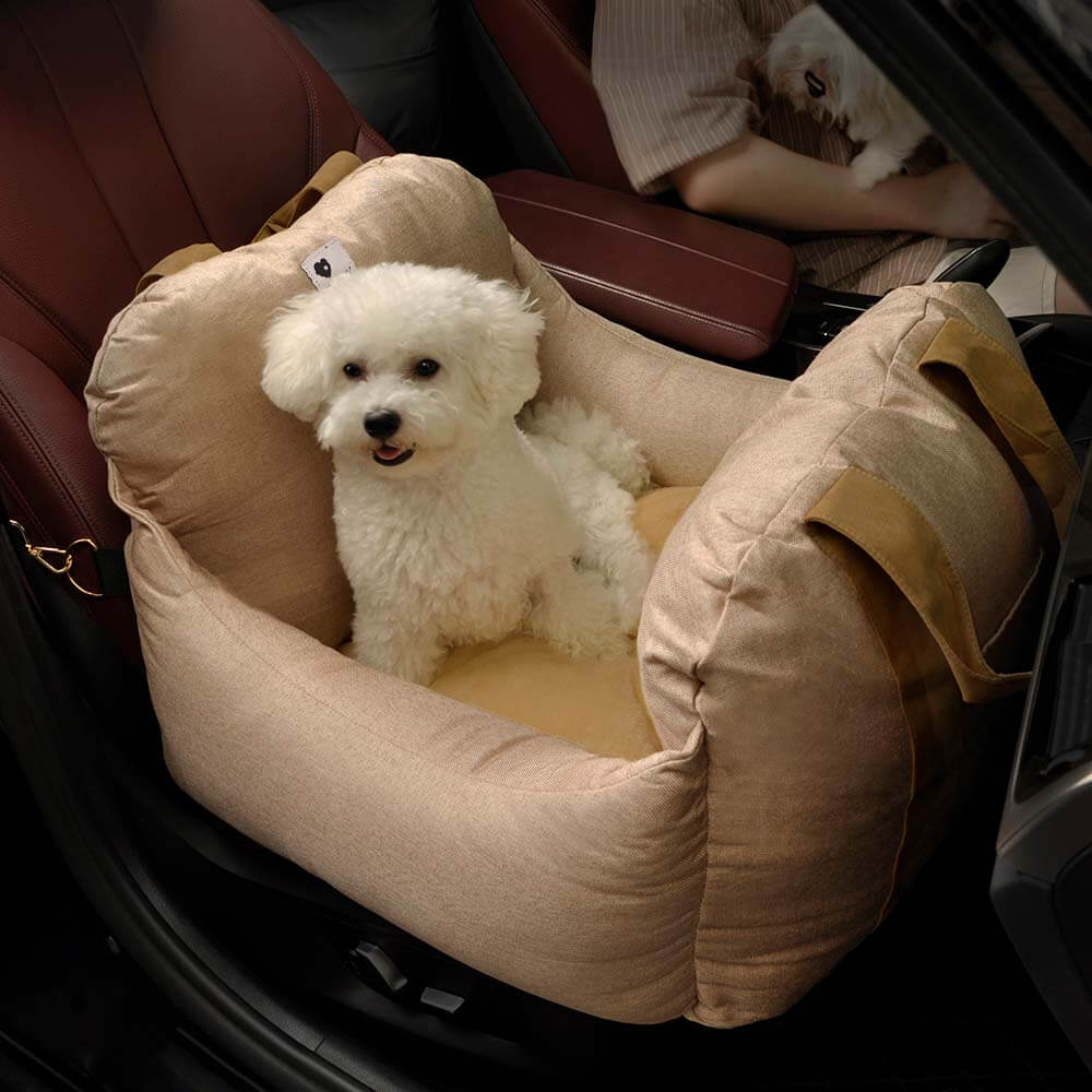 Autostoel Hondenmand First Class - Comfortabel Reiskussen voor Hond of Kat - Verstelbaar Wasbaar Autoreizen | Sansoti