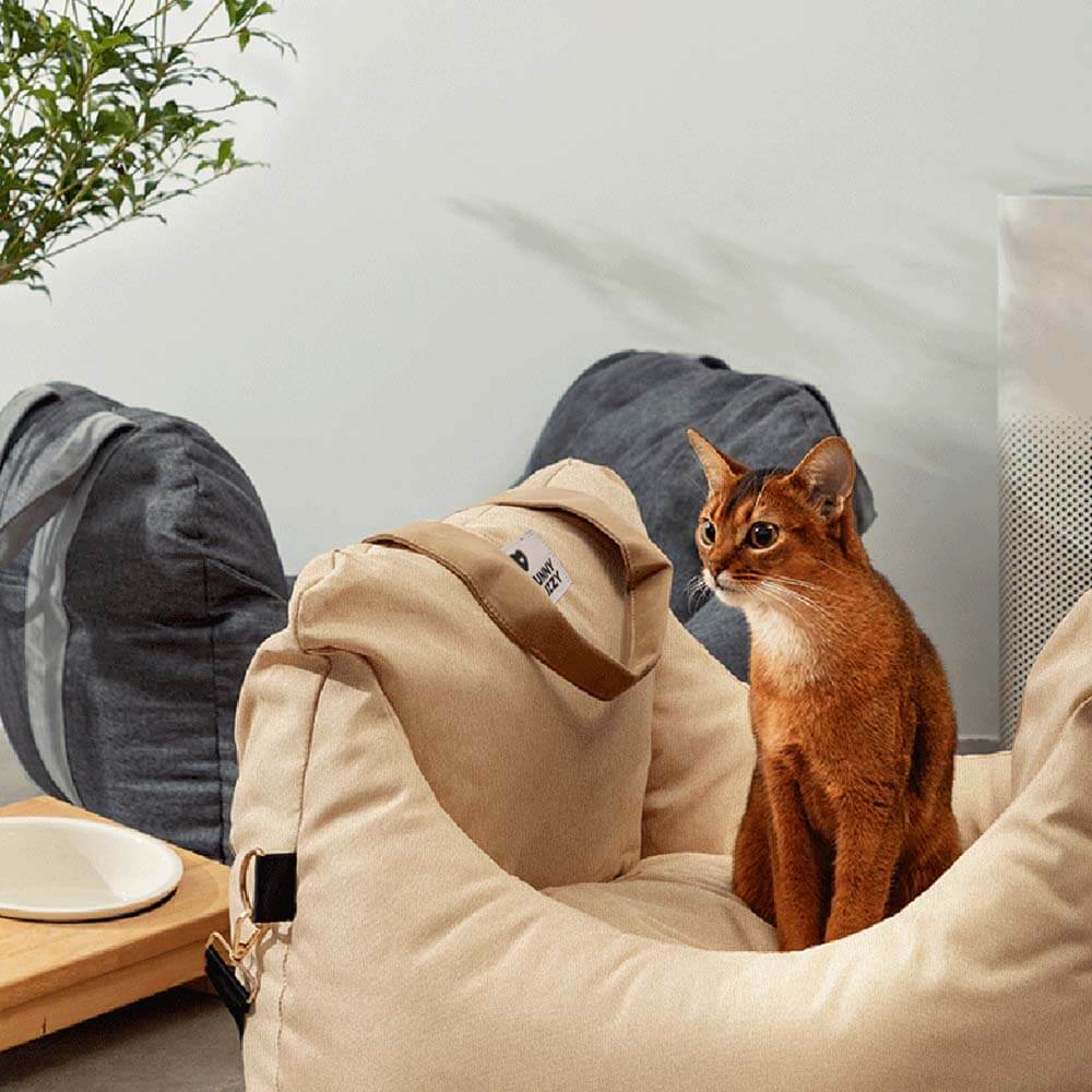 Autostoel Hondenmand First Class - Comfortabel Reiskussen voor Hond of Kat - Verstelbaar Wasbaar Autoreizen | Sansoti