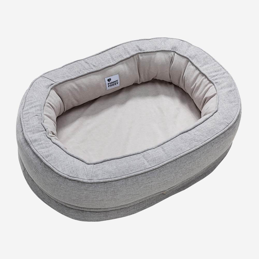 Orthopedisch Hondenmand Donut Rond met Hoge Rand en Antislip Onderkant voor Kleine Middelgrote Grote Honden | Sansoti