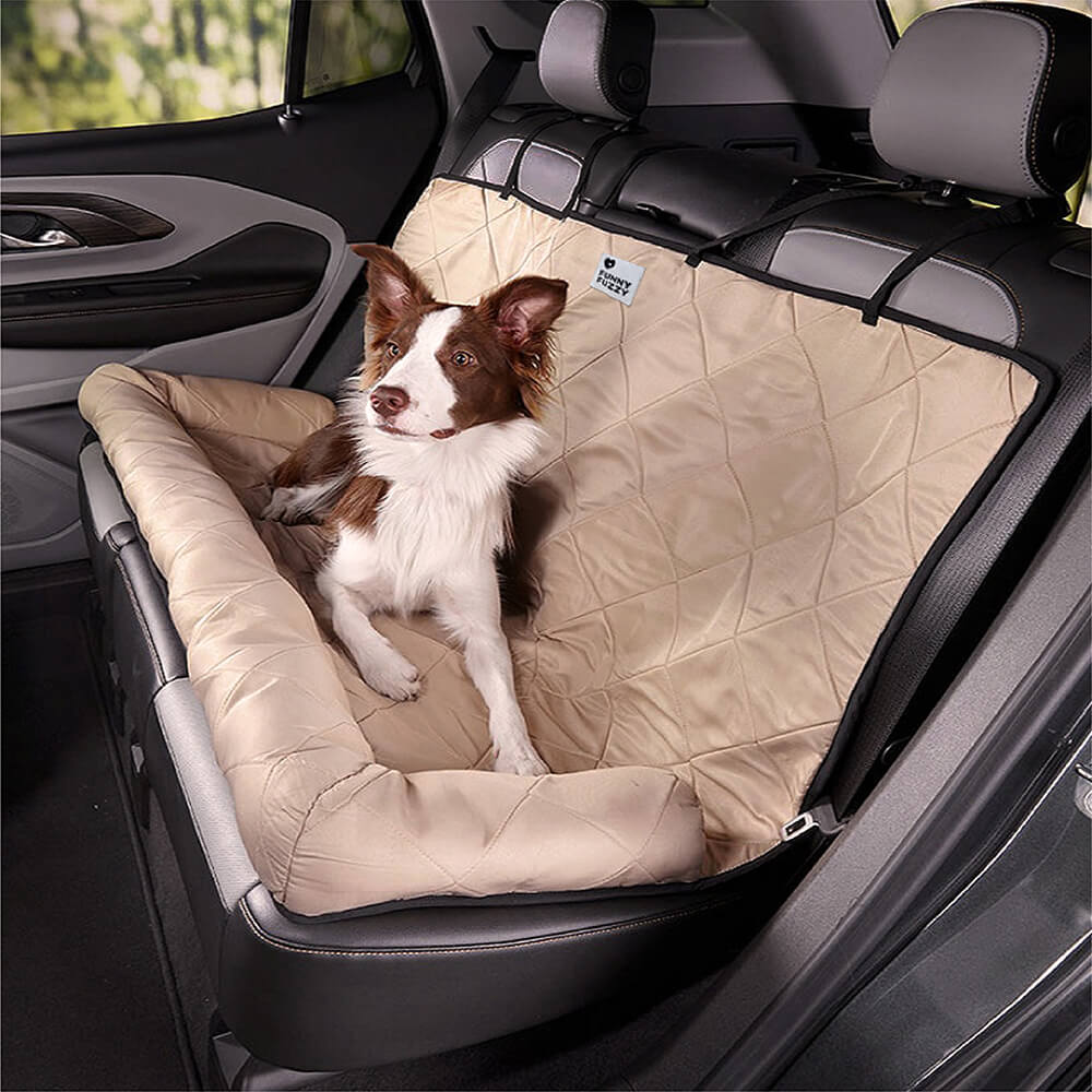 Hondenmand Autostoel Waterafstotend met Antislip Bodembescherming Luxe Zitkussen voor Auto Hond Reizen | Sansoti