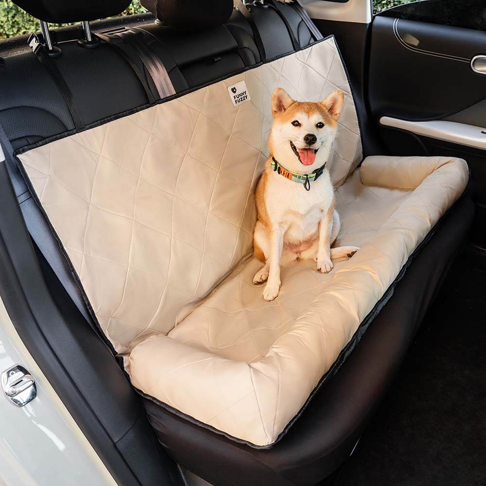 Hondenmand Autostoel Waterafstotend met Antislip Bodembescherming Luxe Zitkussen voor Auto Hond Reizen | Sansoti
