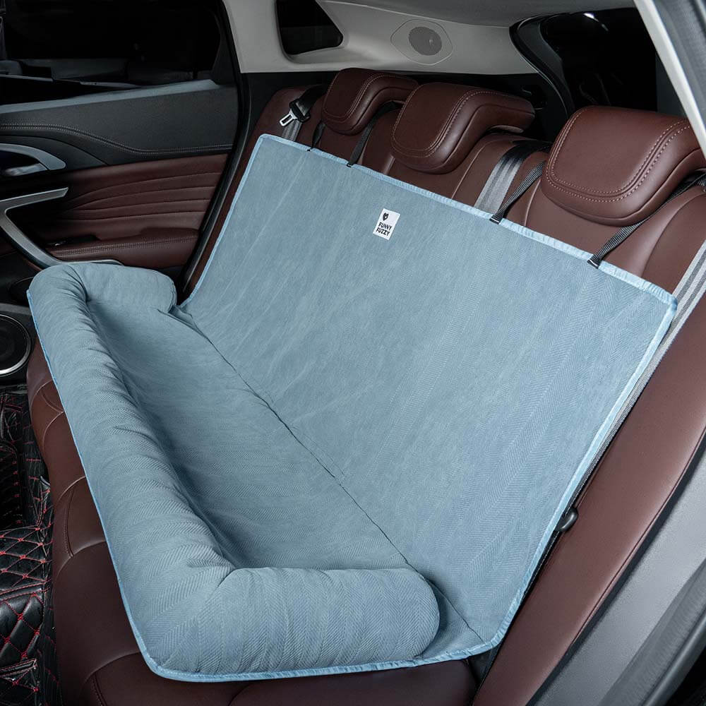 Hondenmand Autostoel Waterafstotend met Antislip Bodembescherming Luxe Zitkussen voor Auto Hond Reizen | Sansoti