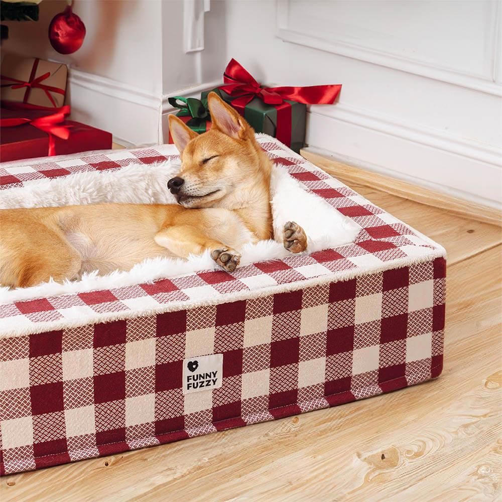 Hondenmand Antistress Tartan Klassiek Design Rustgevend Comfortabel Bed voor Huisdieren Honden Katten | Sansoti