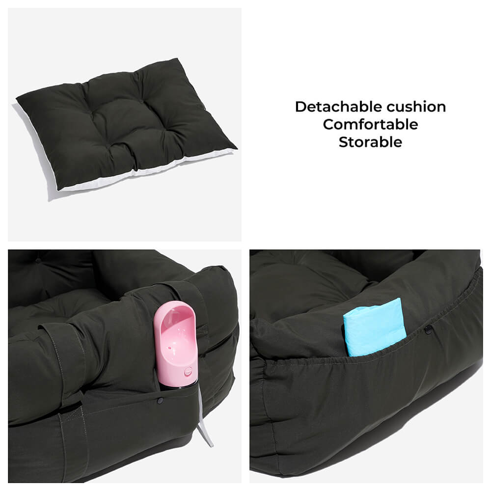 Hondenautostoel Draagbaar Reisbed Comfortabel Bolster Veilige Zetel voor Kleine Honden Katten Huisdieren | Sansoti