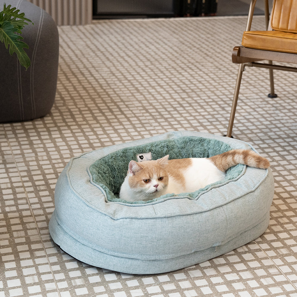 Orthopedisch Hondenmand Donut Rond met Hoge Rand en Antislip Onderkant voor Kleine Middelgrote Grote Honden | Sansoti